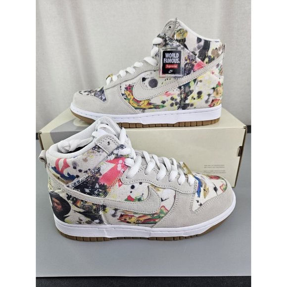 NEW Nike x Supreme SB Dunk High OG QS RAMMELLZEE Men\'s 7 Women\'s 8.5 FD8779-100 main image 13